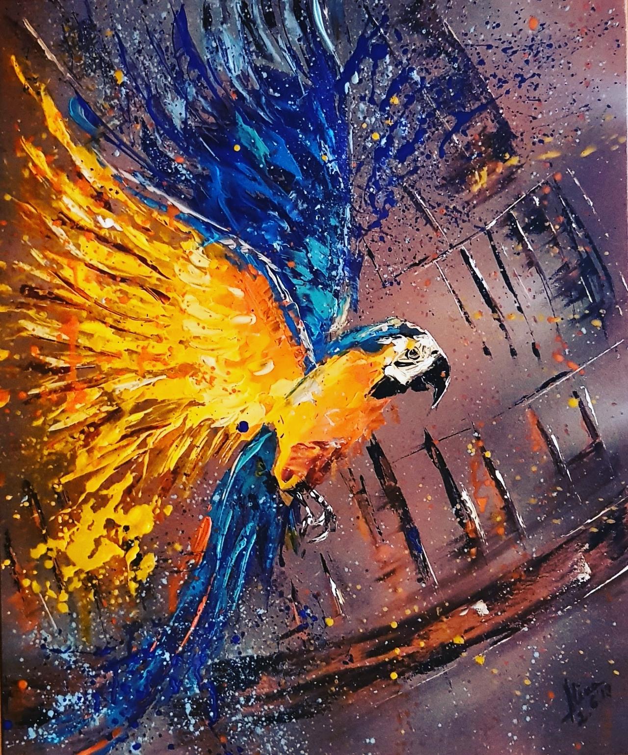 ArteDiAlina.com painting: out of cage